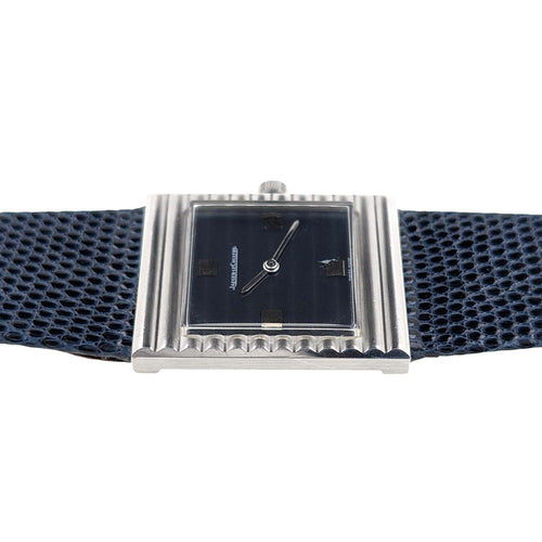 Montre Jaeger-LeCoultre Vogue 9120 42 Blue Dial Rectangular Waved Case Circa 1970 58 Facettes