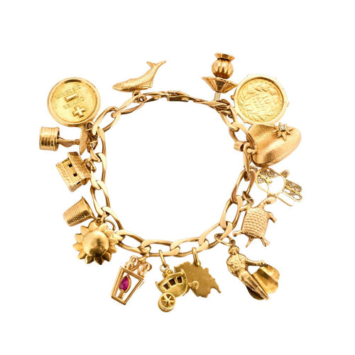 Bracelet Bracelet en or jaune à pampilles 58 Facettes COL3226