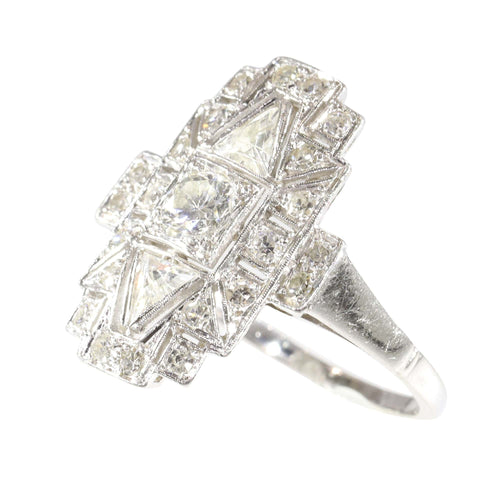 Bague 56 Allure Vintage : Bague en diamant Art Déco des années 1950 58 Facettes 24002-0086