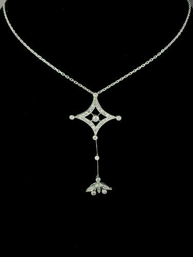 Pendentif en platine serti de 1 carat de diamants