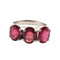 Bague 56 Bague en platine avec rubis et diamants 58 Facettes