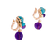 Boucles d'oreilles Boucles d'oreilles Cartier "Délices de Goa" en or rose, améthystes, diamants et turquoises. 58 Facettes 34814