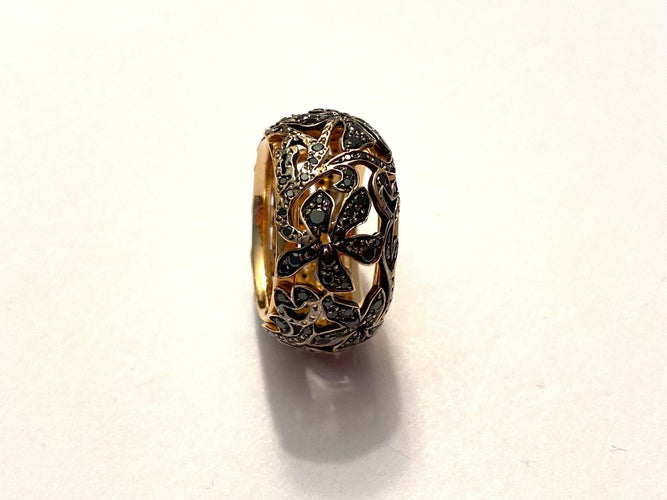 Bague 52 POMELLATO - Bague Arabesque en or rose et diamants 58 Facettes