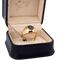 Bague 52 Bague vintage avec saphir 2,80 ct et diamants en or jaune 18 kt 58 Facettes
