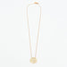 Necklace Ginette NY necklace "Baby Lace Monogram" pink gold 58 Facettes
