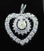 Pendentif Pendentif coeur or blanc diamants 58 Facettes AB438