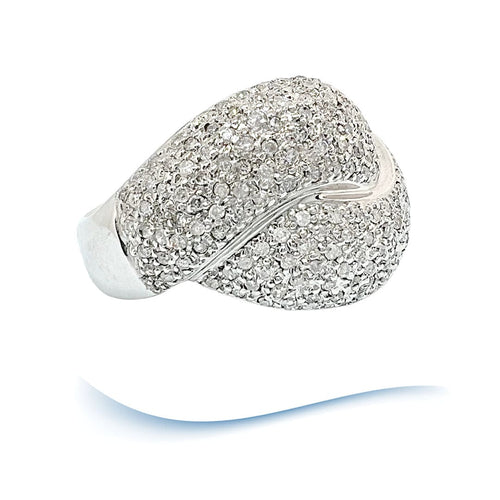 Bague 63.5 Bague or blanc, diamants total 2 carats 58 Facettes AA 1701