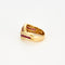 Bague 53 Bague or jaune, rubis et diamants 58 Facettes GU144