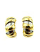 Boucles d'oreilles BVLGARI. Collection "Tubogas", boucles d'oreilles vintage or et acier 58 Facettes