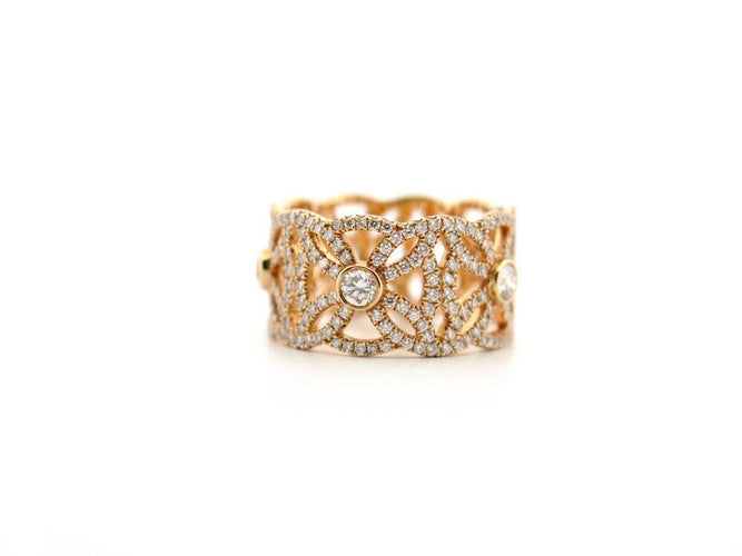 Bague 53 bague PIAGET extremely dentelle en or rose 18k diamants t53 58 Facettes 264232