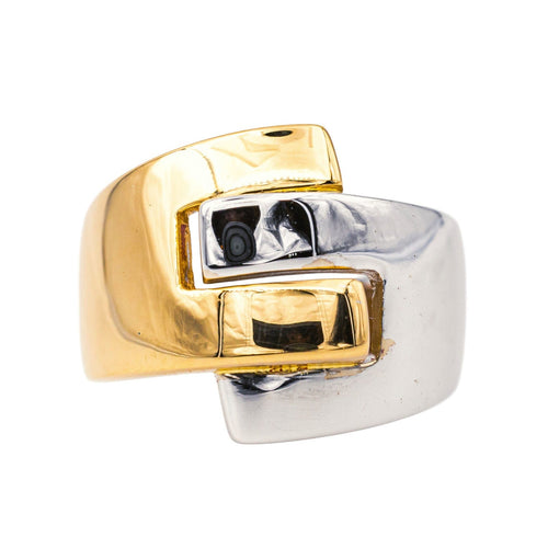 Bague 54 Bague  Or jaune, Or blanc 58 Facettes 4166993RV