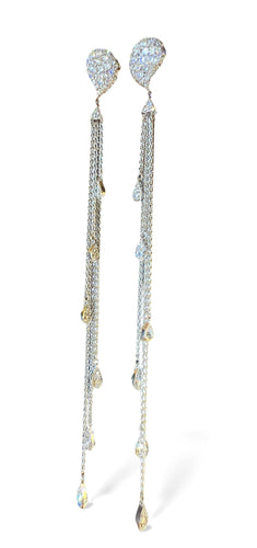 Boucles d'oreilles Boucles d’oreilles ailes d’anges pendantes or et diamants 58 Facettes