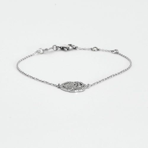 Bracelet Bracelet or gris avec diamants 58 Facettes L3