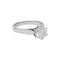 Bague 57 Solitaire en or blanc d'occasion, diamant taille brillant  1,59 carat 58 Facettes 30745