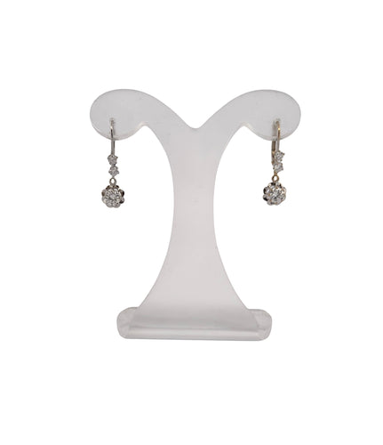 Boucles d'oreilles Dormeuses en or 18 carats et diamants 58 Facettes