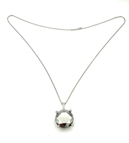 Collier CHOPARD. Collier "Joaillerie" en or blanc 18K, diamants et chrome 58 Facettes