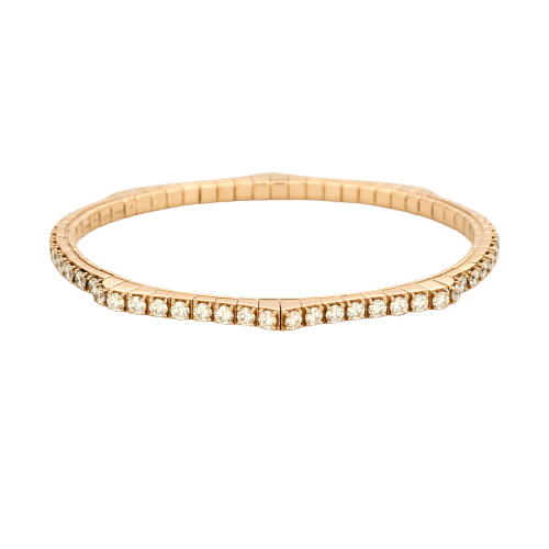 Bracelet Bracelet souple en or rose et diamants 58 Facettes JBW0010-18