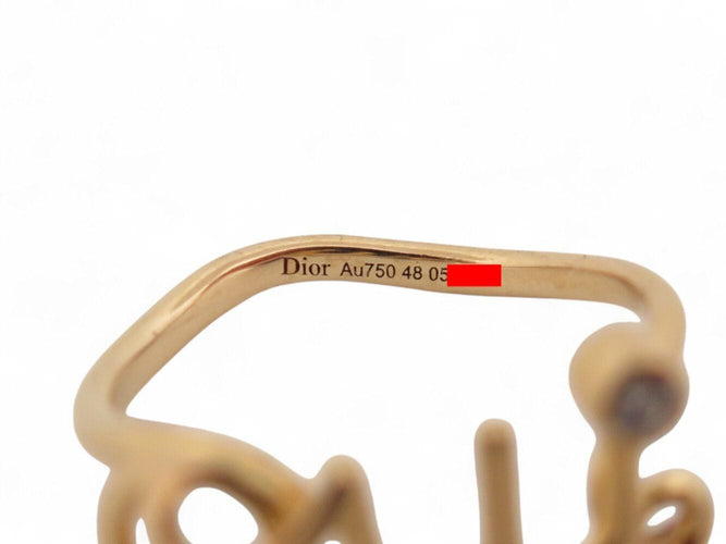 Bague 48 bague DIOR DIORamour oui joui95001 t48 en or jaune 18k diamant 58 Facettes 269685