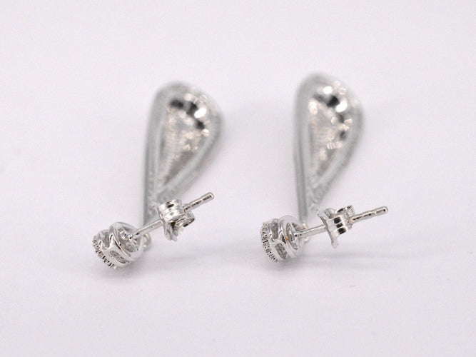 White gold earring full of diamond 58 Facettes 2159
