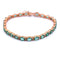 Bracelet BRACELET DE TENNIS UNISEXE - OR ROSE 18 CARATS - ÉMERAUDES NATURELLES 58 Facettes