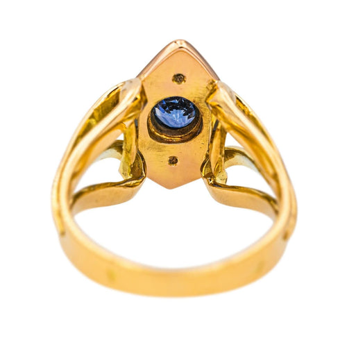 Bague 51 Bague Or jaune, Or rose Saphir, Diamant 58 Facettes 4651176CN