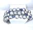Bracelet Important bracelet or blanc, saphirs étoilés, diamants et perles grises 58 Facettes AB632
