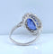 Bague - Saphir Ceylan non chauffé 6,53 cts en platine et diamants