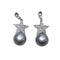 Boucles d'oreilles Boucles d'oreilles en perles avec une étoile en diamants, en or blanc et jaune 18 carats 58 Facettes PE238TA159