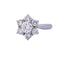 Bague 54 Bague ancienne en or blanc avec diamants 58 Facettes