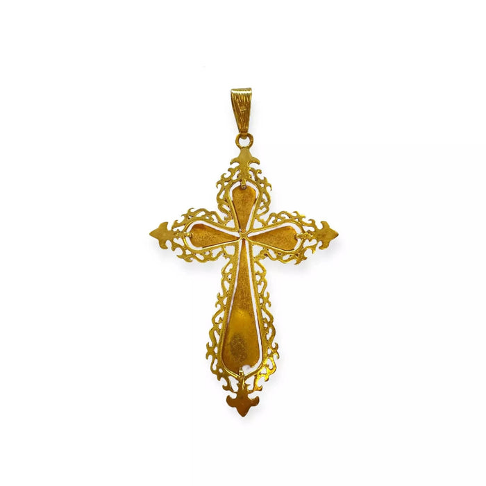 Pendentif Pendentif Croix à fleurs de lys 58 Facettes 330067246