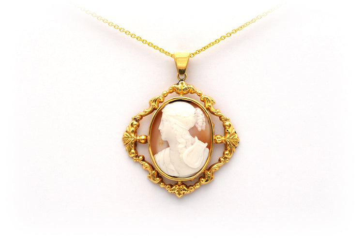 Pendentif Pendentif camée Napoléon III en or jaune 58 Facettes 13575