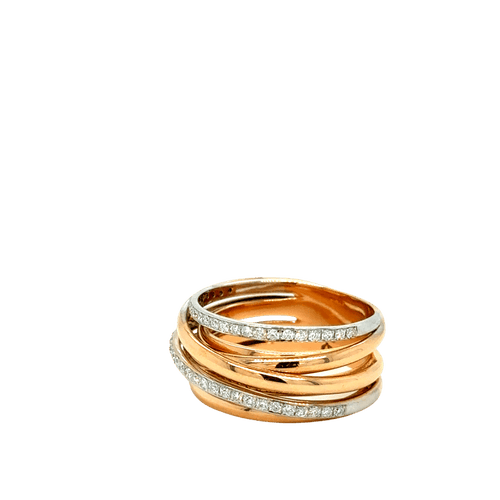 Bague Or Rose et Diamants