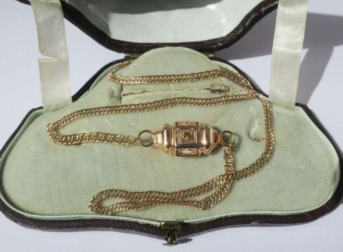 Collier Collier régional or rose fermoir émail XIXe Auvergne 58 Facettes