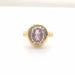 Ring 53 Yellow Gold and Amethyst Ring 58 Facettes