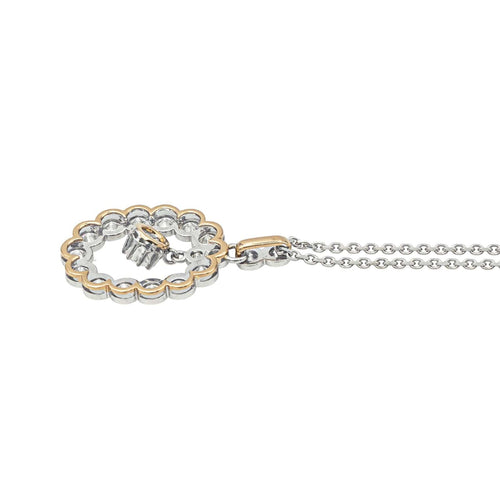 Collier Collier  Or blanc, Or jaune Diamant 58 Facettes 4183600CN