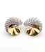 Boucles d'oreilles Boucles d'oreilles en or jaune et blanc avec diamants 58 Facettes