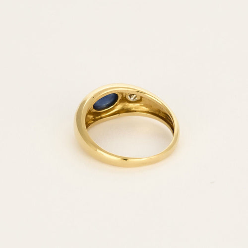 Bague 51,5 Bague jonc en or jaune, saphir et diamants 58 Facettes ENG10872X2