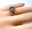 Bague 53 Bague marguerite en or blanc, saphir et diamants 58 Facettes AB644