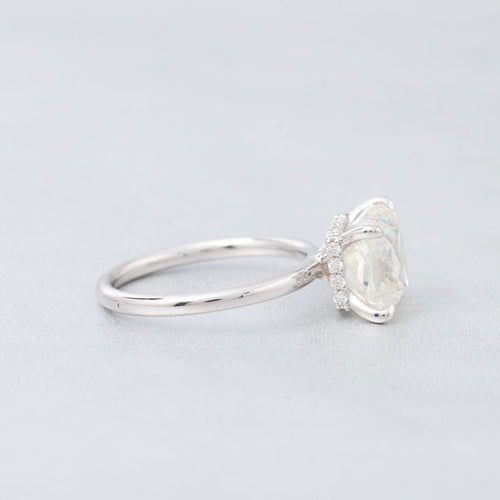 Bague 55 Solitaire serti d'un diamant en or gris 58 Facettes 1