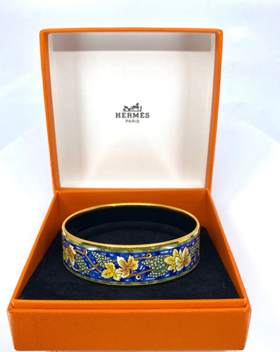 Bracelet HERMÈS - bracelet en métal doré et émail 58 Facettes AB657