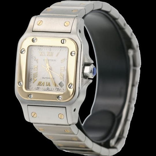 Montre Cartier Montre Santos De Cartier Galbee Pm 58 Facettes MT42136