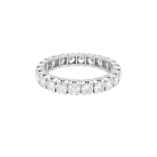 Bague 58 Bague alliance américaine platine et diamants. 58 Facettes 34667