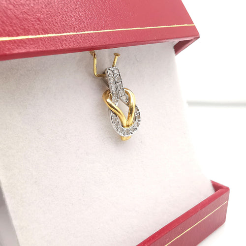 Pendentif Pendentif en or jaune et blanc & diamants 58 Facettes