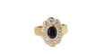 Bague saphir ovale et diamants