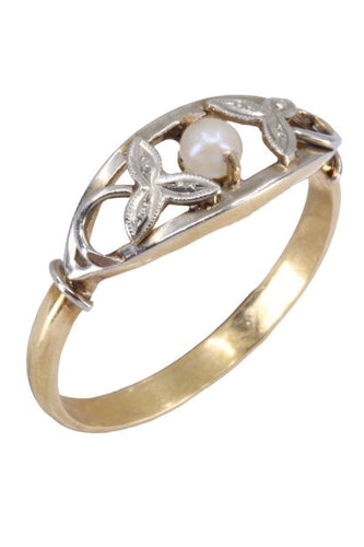 Bague 53 BAGUE PERLE ART NOUVEAU 58 Facettes 083951