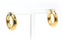 Boucles d'oreilles créoles contemporaines en or jaune 18k