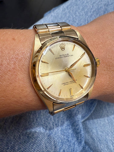 Montre ROLEX - Oyster Perpetual Vintage - Or jaune 58 Facettes 1.0002999/1