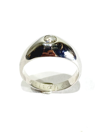 Bague 50 Bague Dôme en or blanc diamant 58 Facettes