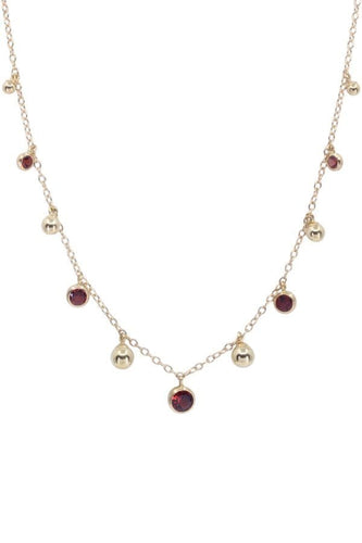 Collier Collier moderne or jaune grenats 58 Facettes 091831