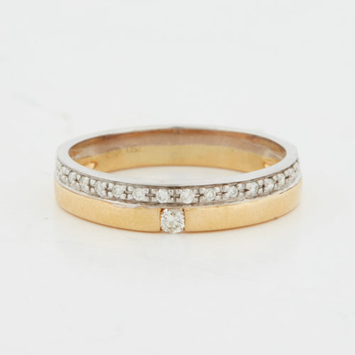 Bague 56 Bague Deux Ors avec Diamants 58 Facettes RÉF 3030/18